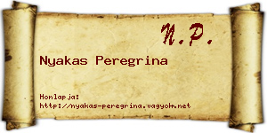 Nyakas Peregrina névjegykártya
